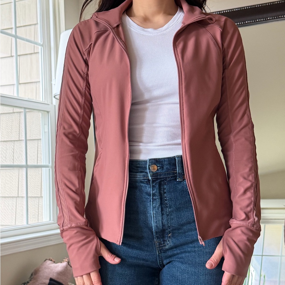 Apana Dusty Rose Zip-Up Active Bomber Jacket